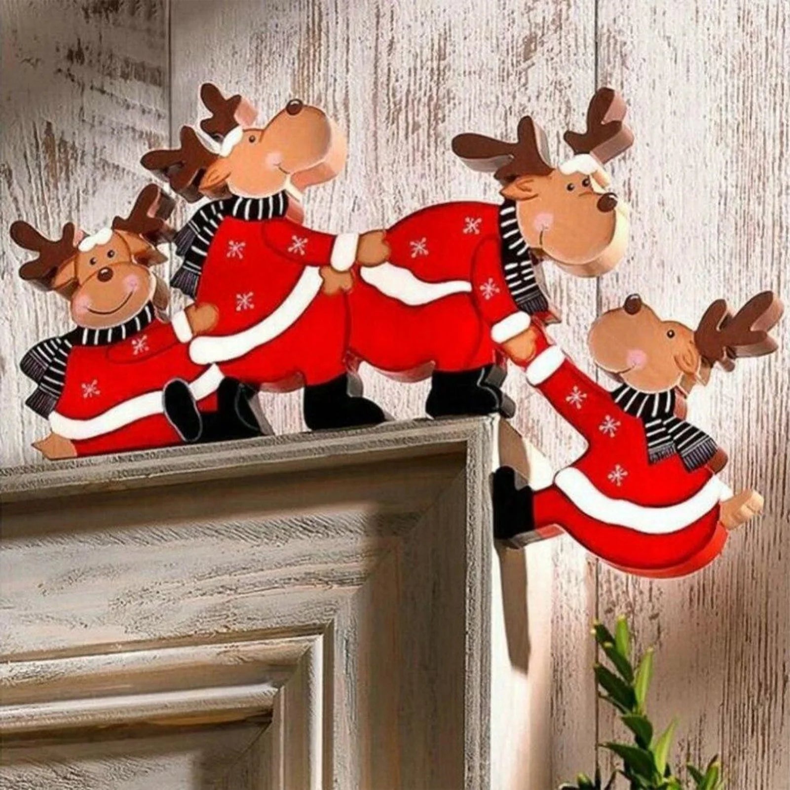 Christmas door wood decoration no fade home for frame