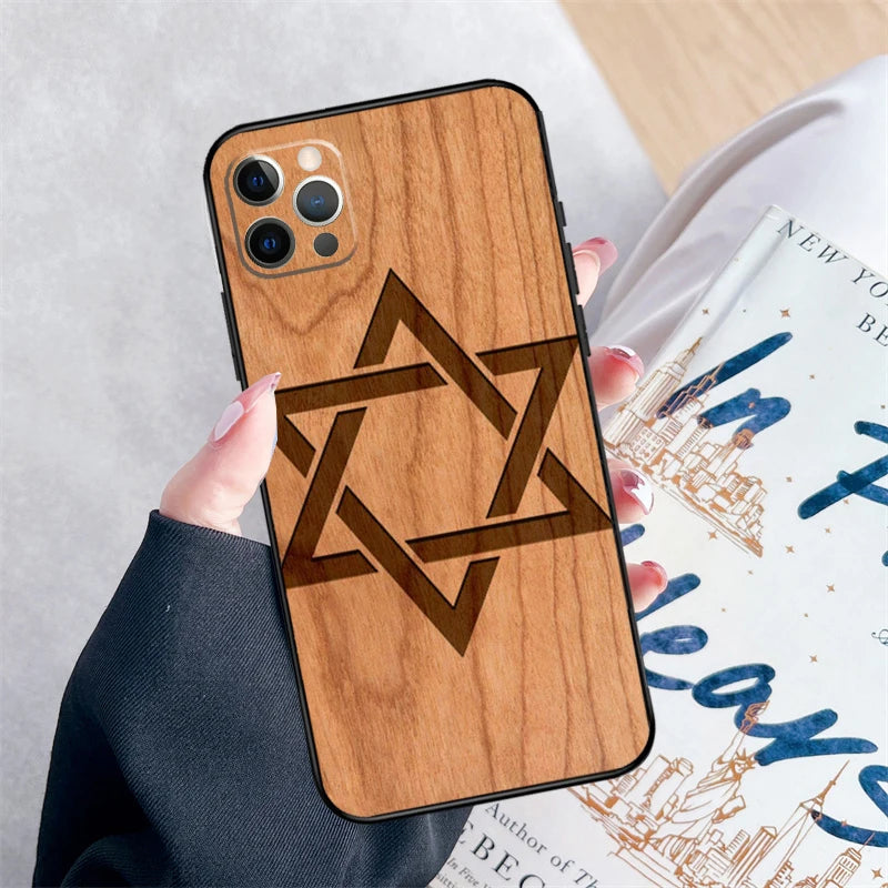 Tree rose skull cactus wood phone case for iphone 15 16 pro max 11 12 13 mini 14 xr plus 16e cover coque - 88570