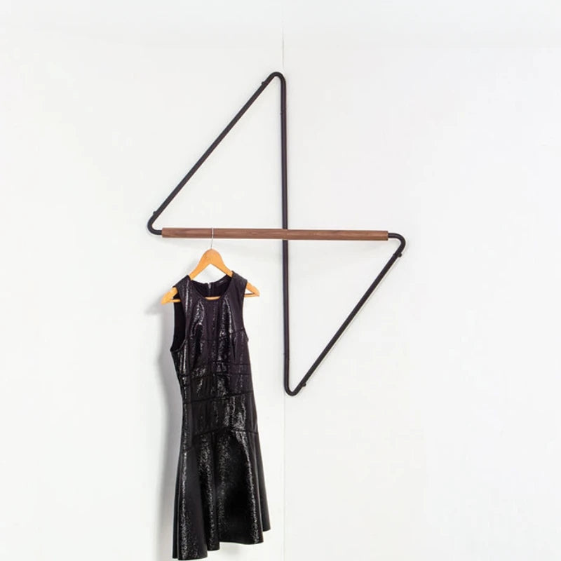 Nordic wood wall hanger clothes rack corner hat decoration organizer portable storage furniture