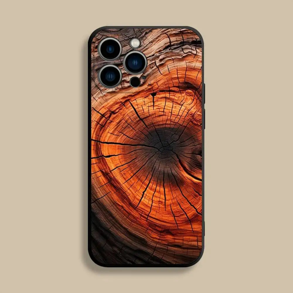 Natural wood phone case for iphone 17,16,15,14,13,12,pro,max,plus,e,se4,air,mini black soft cover - z4 / iphone14promax