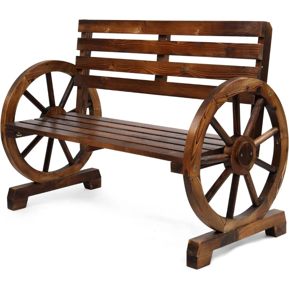 rustic-wooden-wheel-bench-outdoor-bench-2-person-patio-bench-wagon-slatted-seat-garden-benches-for-outdoors-350lbs