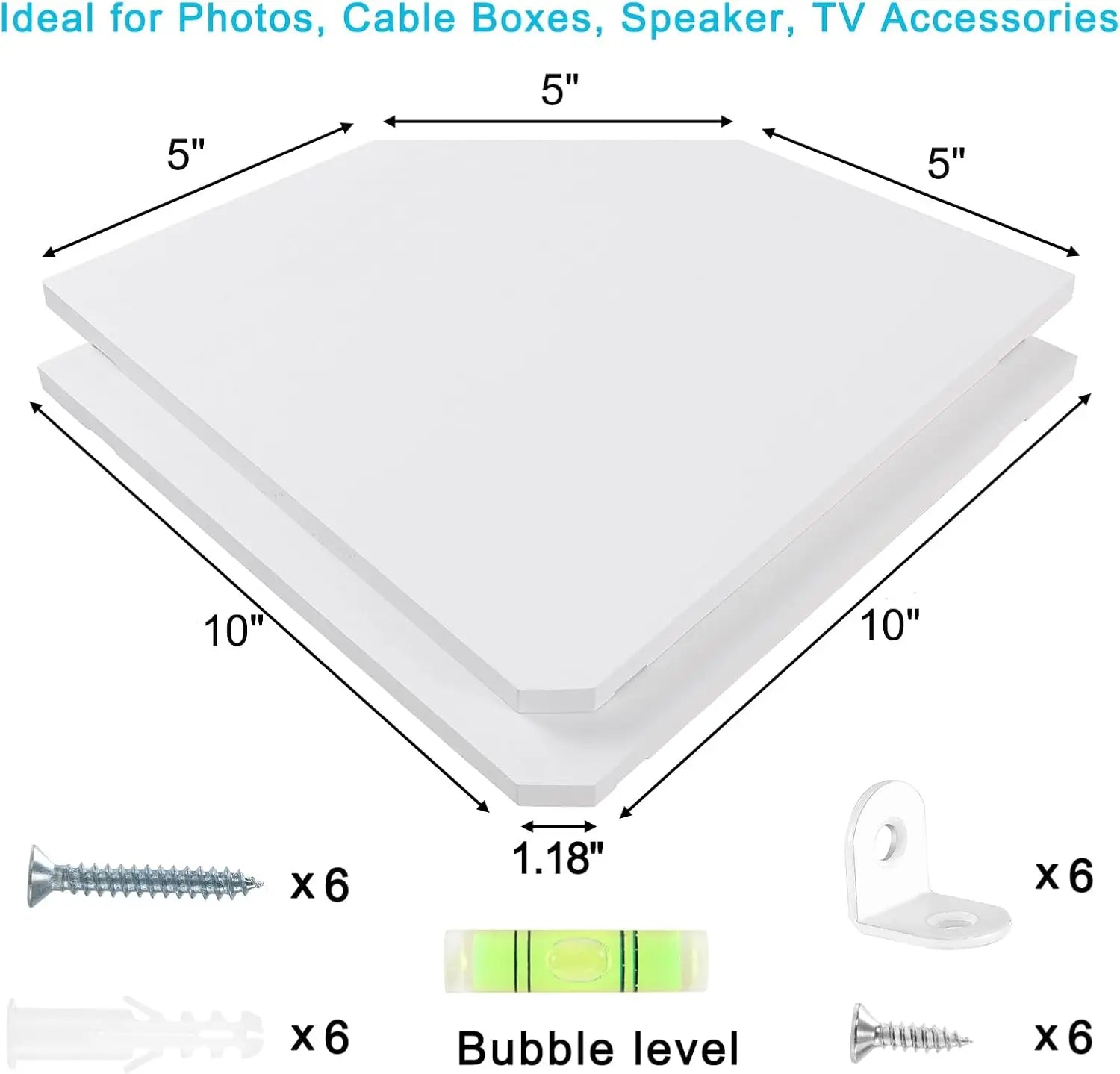 Wood corner wall shelves set of 2 solid floating for round end mounted shelf fo - united states / b0bwfh8c8z