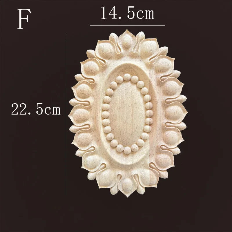 Vintage style rubber wood applique for living room cabinet easy-install onlays diy renovation upgrade furniture