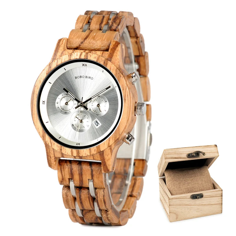 Bobo bird wooden men watch relogio masculino quartz watches timepieces in gift box drop ship - p18-2 women / china