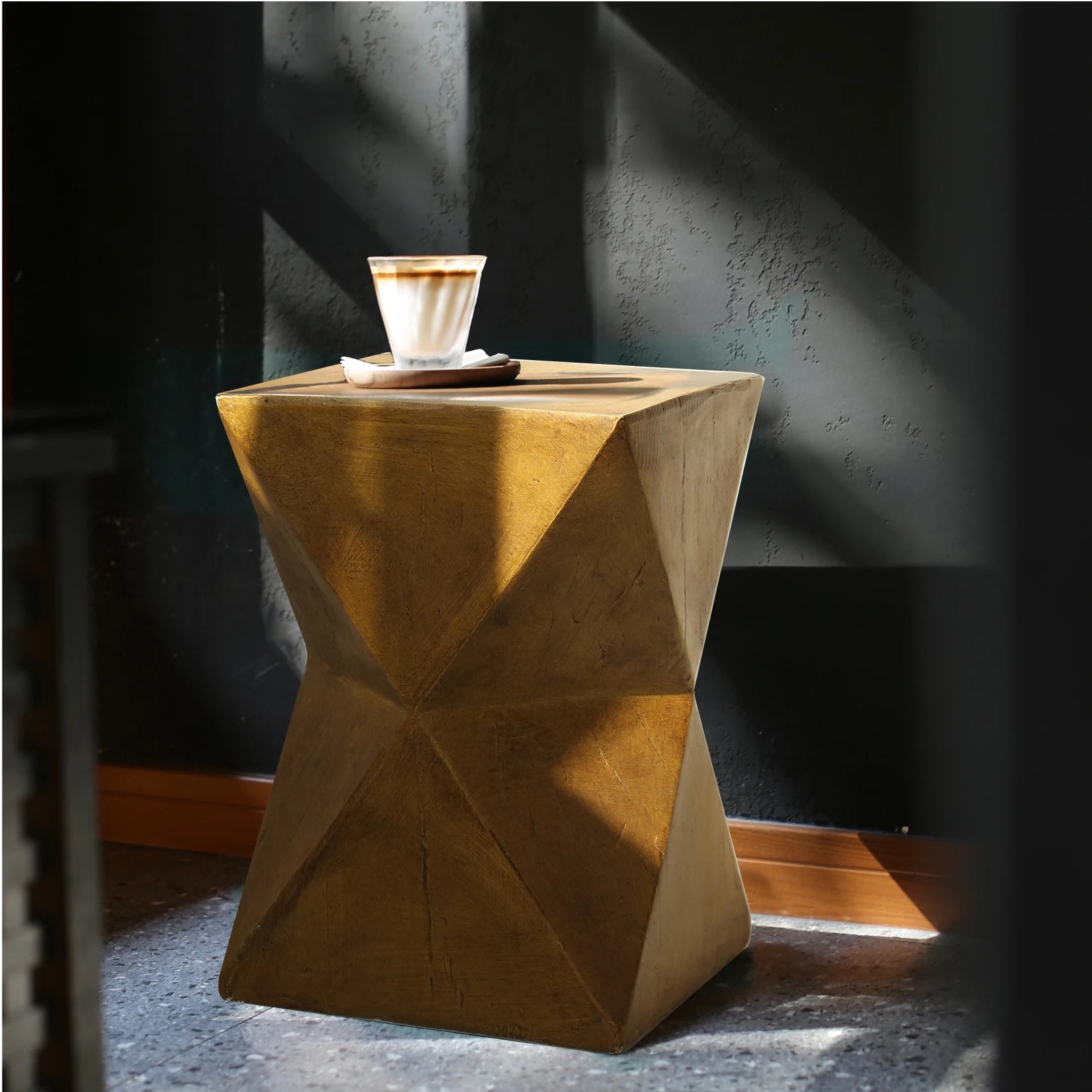 Vintage wooden side table small coffee end nightstand furniture storage organizer for styling your home