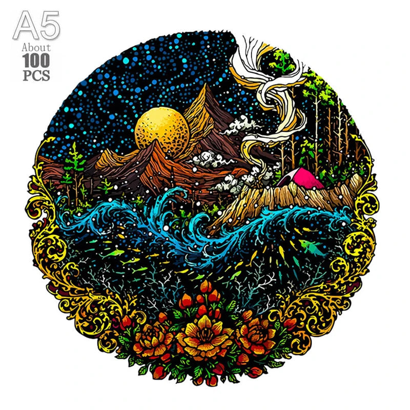 Wooden animal puzzle for kids adults exquisite educational decompression toys creative lovely dog wood jigsaws holiday