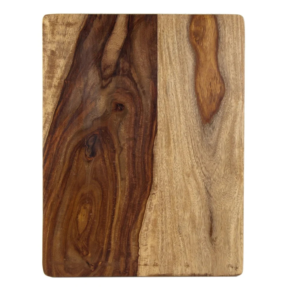 Sheesham wood cutting board 12x16 durable food grade non-slip kitchen chopping with juice grooves easy clean reversible