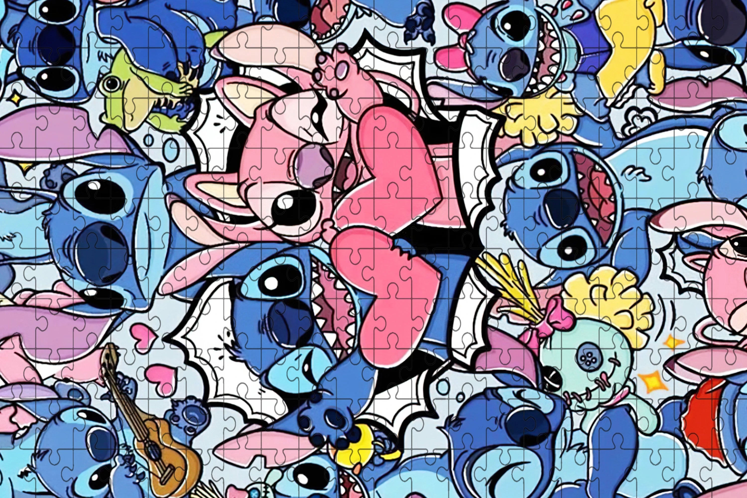 Disney stitch puzzle 108/200/300/500/1000 pieces game jigsaw toys gifts wooden high-quality floor puzzle - 200pieces-03