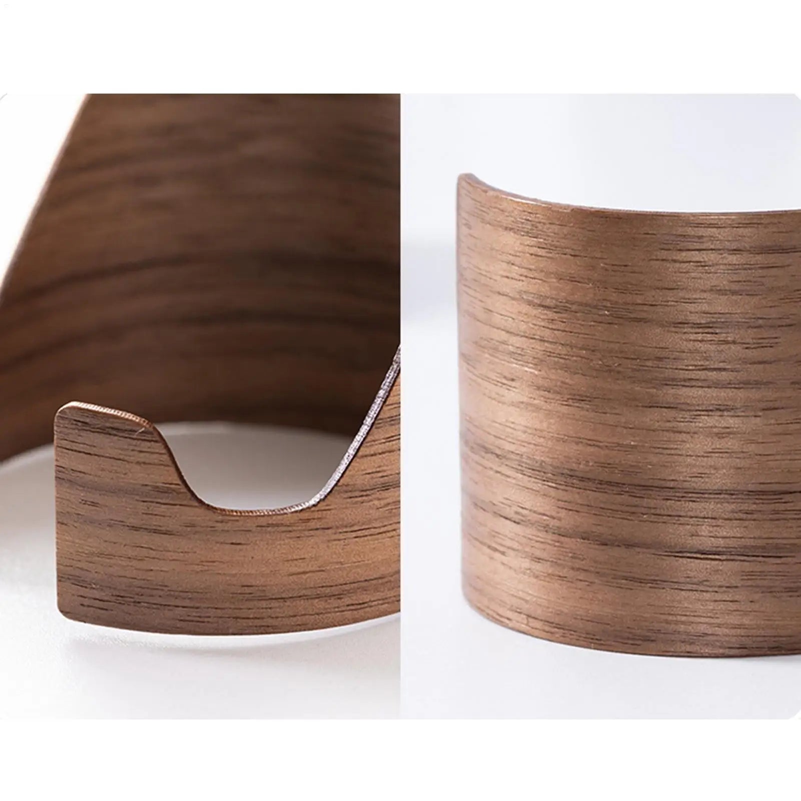 Phone desk stand decorative cylinder shape smartphone holder living room decorations wood desktop organizer