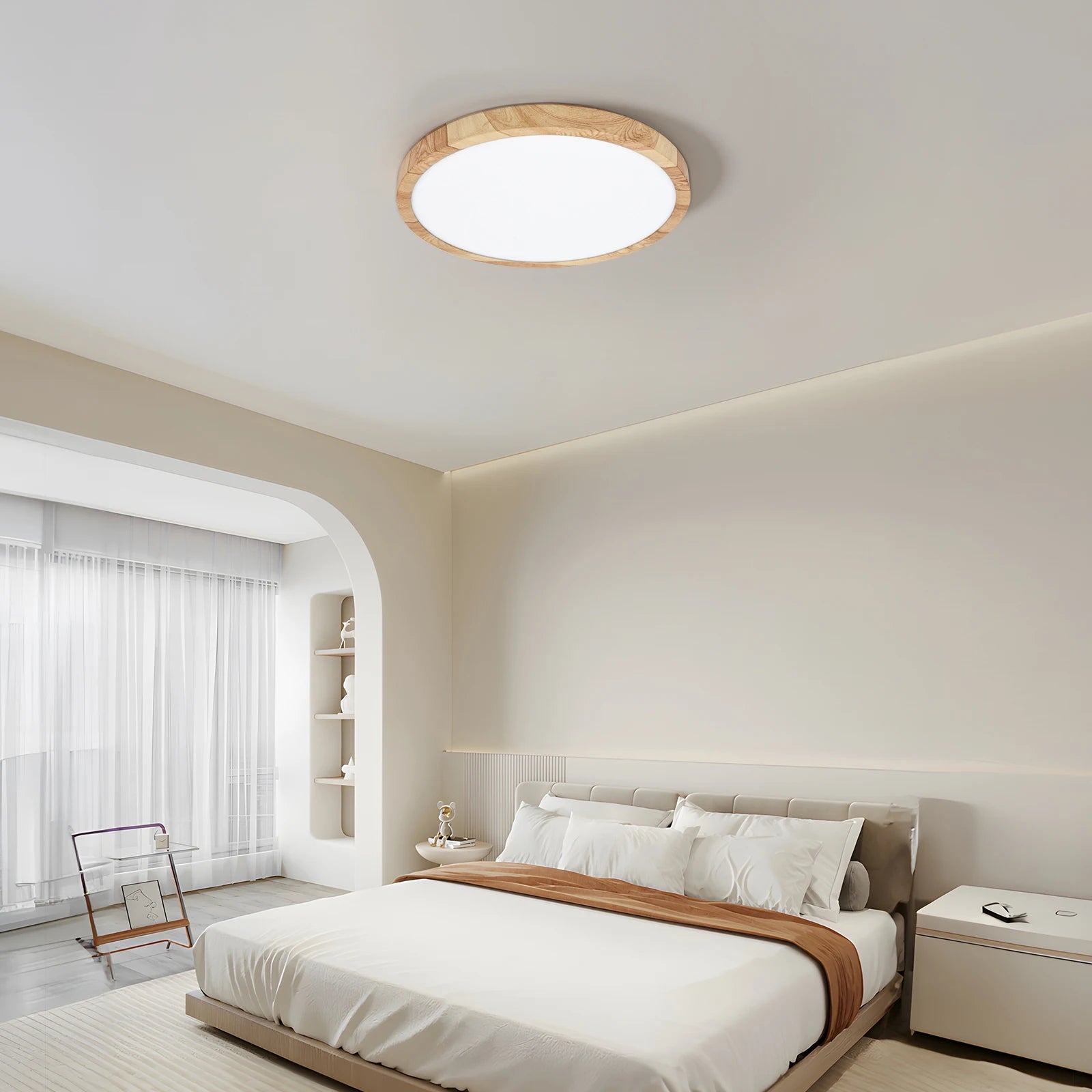 Modern led ceiling light wood grain golden one with 3 colors home lighing kitchen bedroom bathroom surface lamp