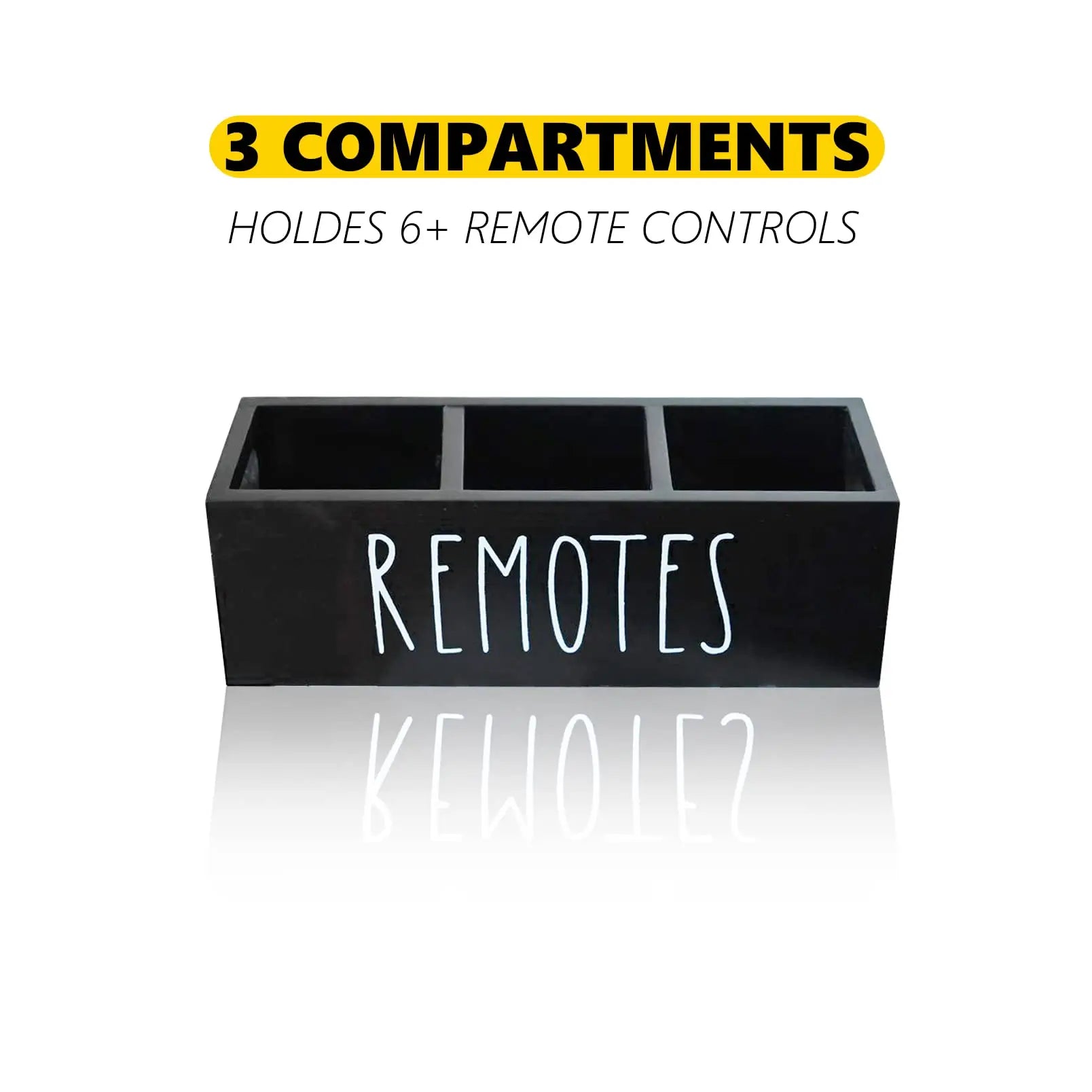 Wooden organizer for remote controls stationery living room bedroom office desk storage bins home organization