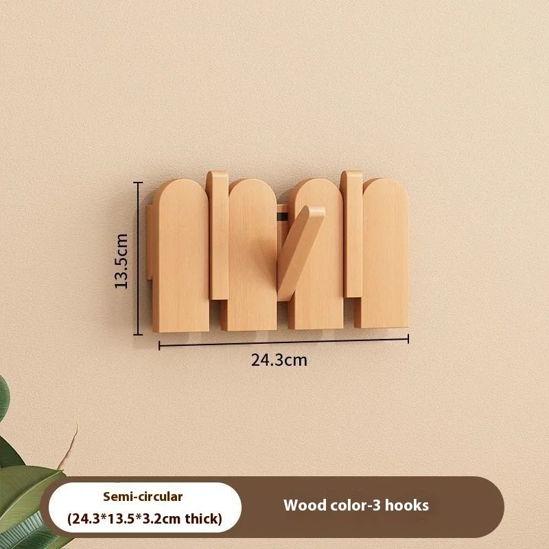 Wooden piano key coat hooks - wall mounted entryway hangers for door & foyer - creative organizer keys clothes - r1