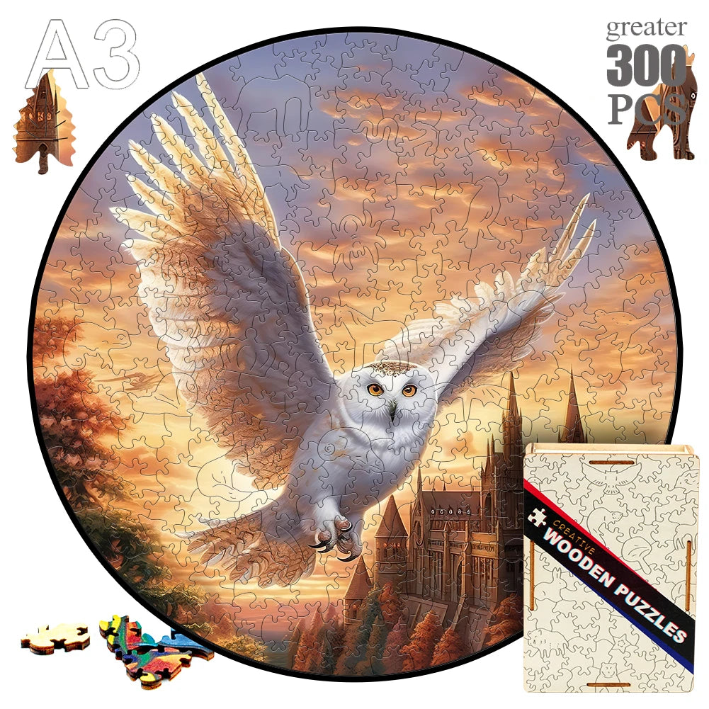 Animal wood puzzle cat fox peacock montessori toys for innovative jigsaw children diy crafts novel products