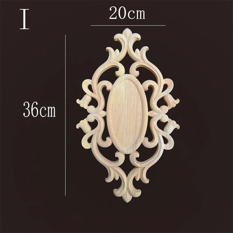 Vintage style rubber wood applique for living room cabinet easy-install onlays diy renovation upgrade furniture