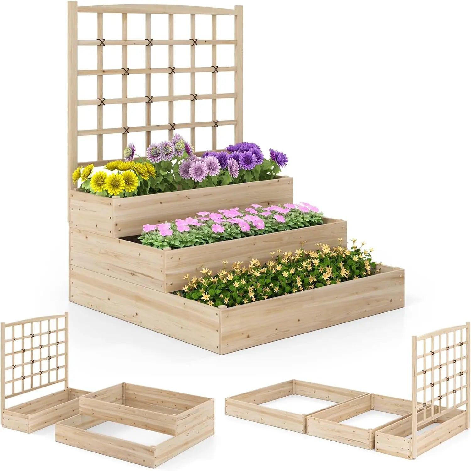3-tier-raised-garden-bed-wooden-planter-with-trellis-open-ended-base-for-patio-yard-lawn-outdoor-planter-boxes