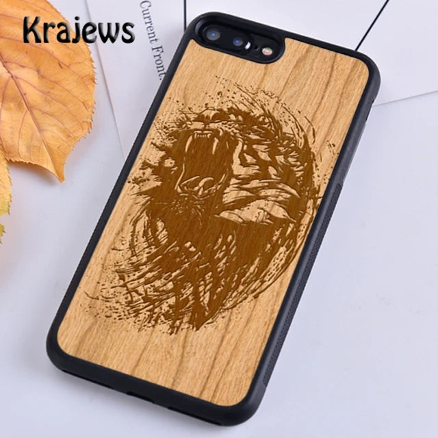Krajews natural bamboo wood soft phone case cover for iphone 16 15 se2020 14 6 7 8 plus 11 12 13 pro max plus coque