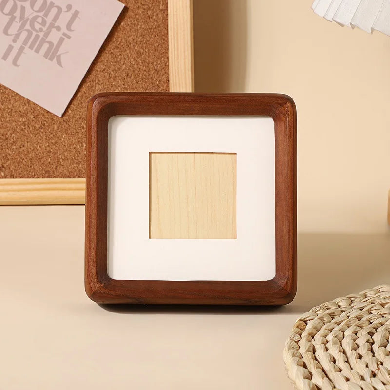 New high quality solid wood photo frame,mini square frame,black walnut display frame wall hanging picture frame,home