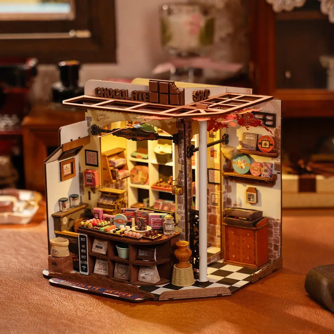 Robotime 3d wooden dollhouse kit unique gift home decoration ornament diy challenging miniature house craft for adults