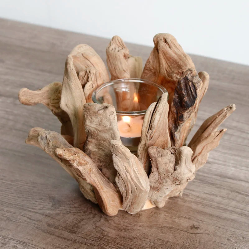 European style wooden candle holders light stand romantic candlelight dinner accessories home decoration small