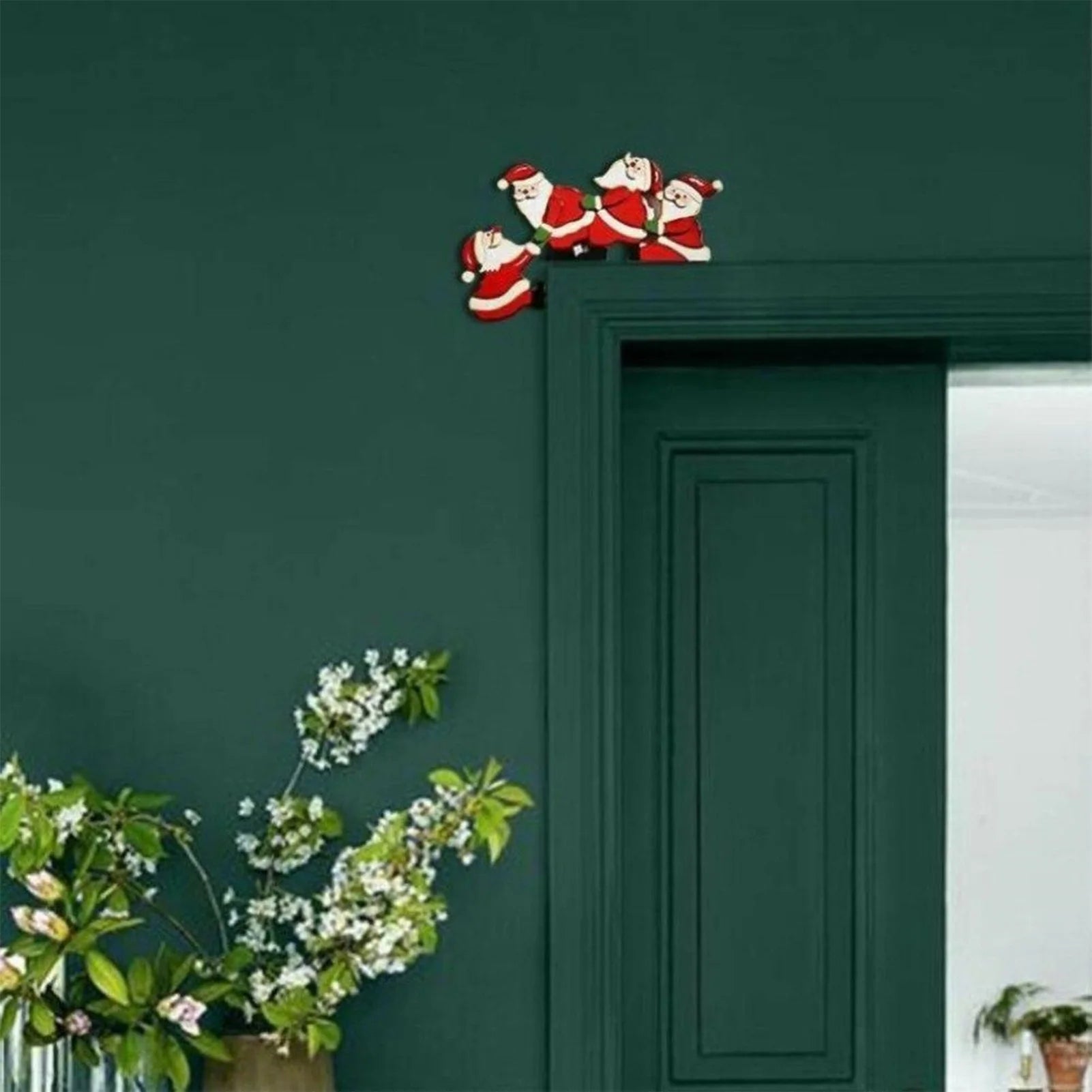 Christmas door wood decoration no fade home for frame