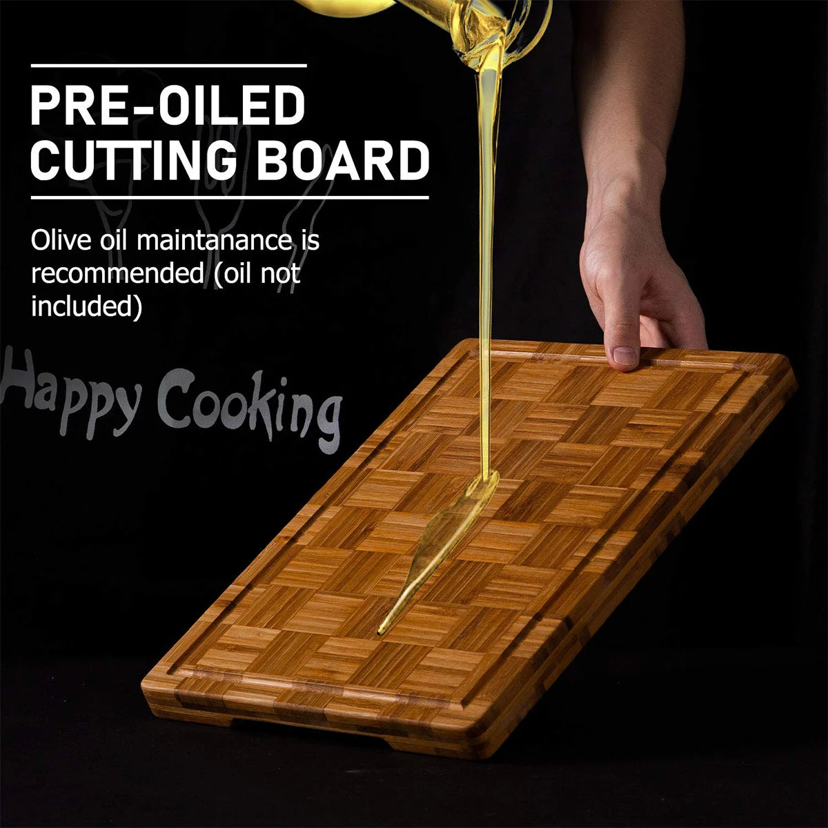 Premium bamboo cutting board for kitchen rectangle and oval design thick durable chopping surface vegetables meats
