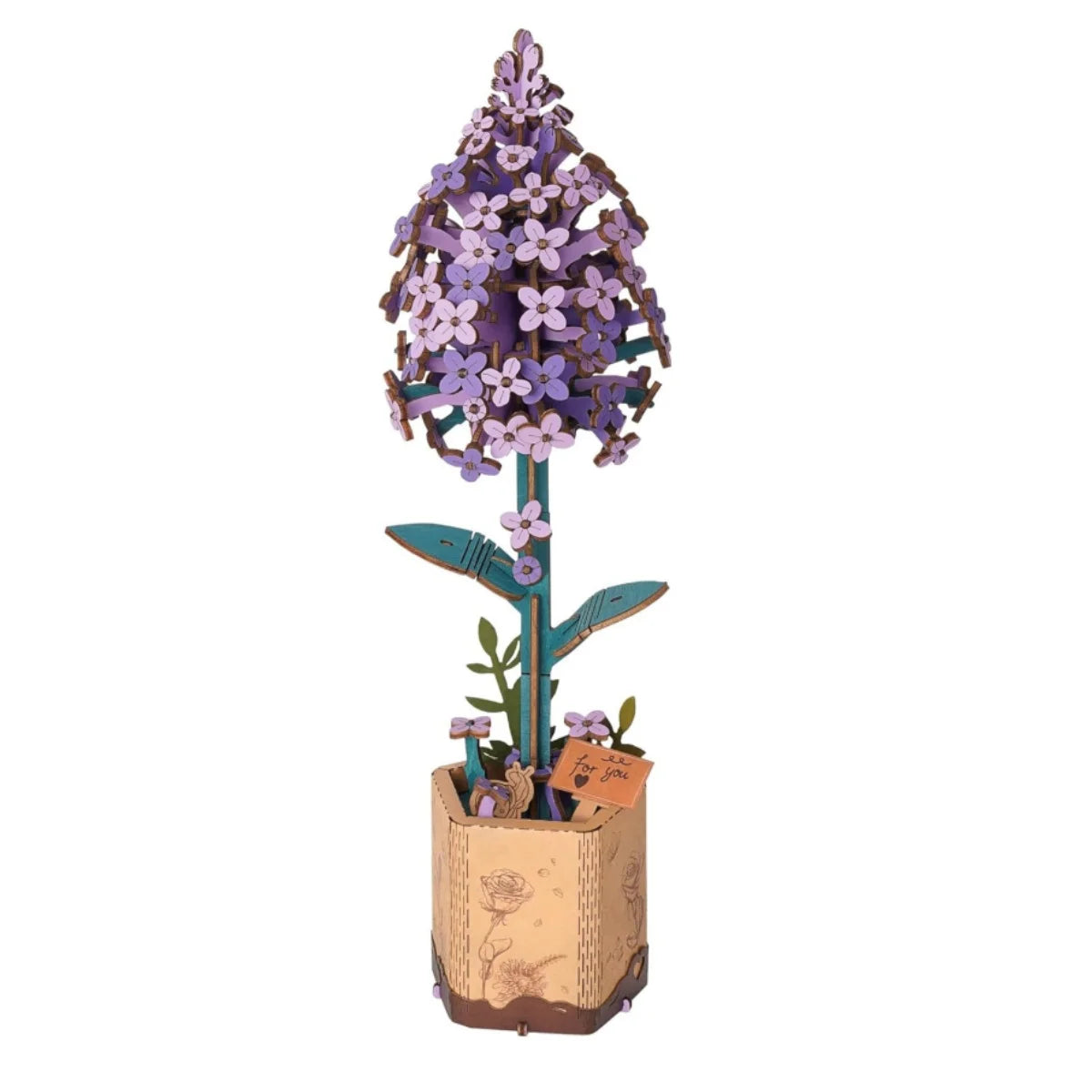 Robotime 3d wooden puzzle flowers bouquet bloom craft model kits eternal romantic gift for birthday mother’s day