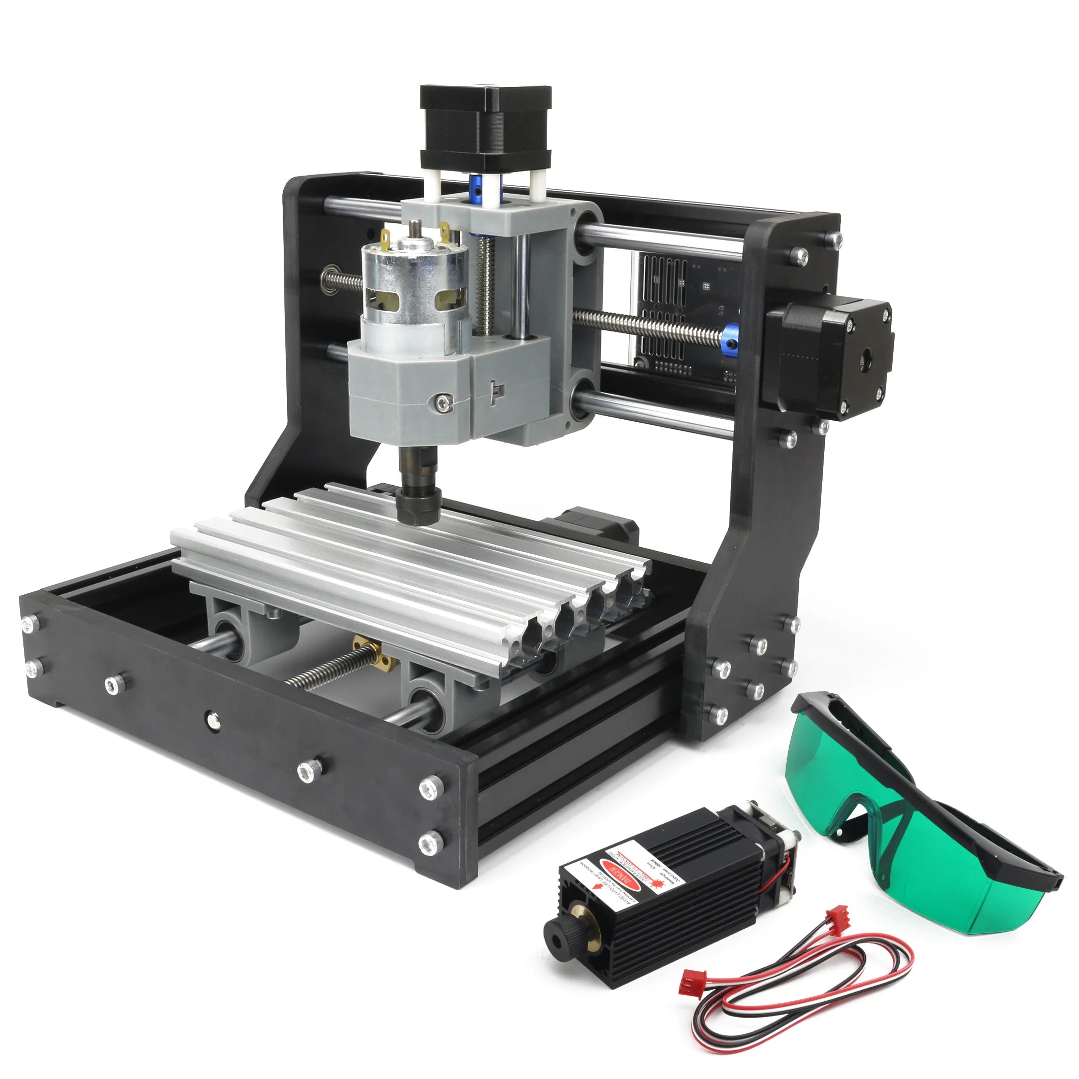 【eu us bz】diy mini 1610 pro 3 axis cnc laser router milling woodworking machine + offline controller - no laser / czech