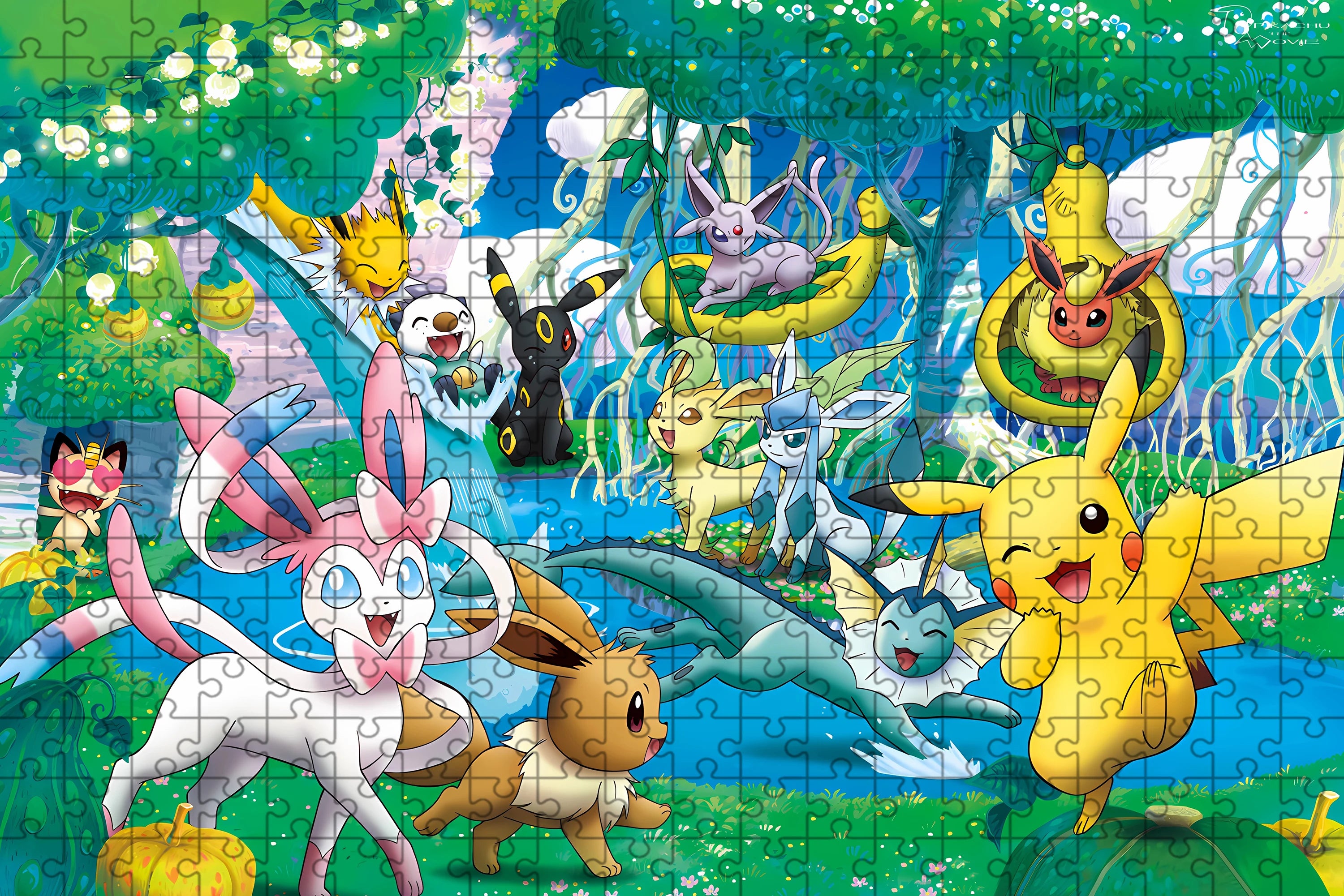 Pokemon jigsaw puzzle pikachu 108/200/300/500/1000 pieces wooden onepiece puzzles for adults childreneducational toys