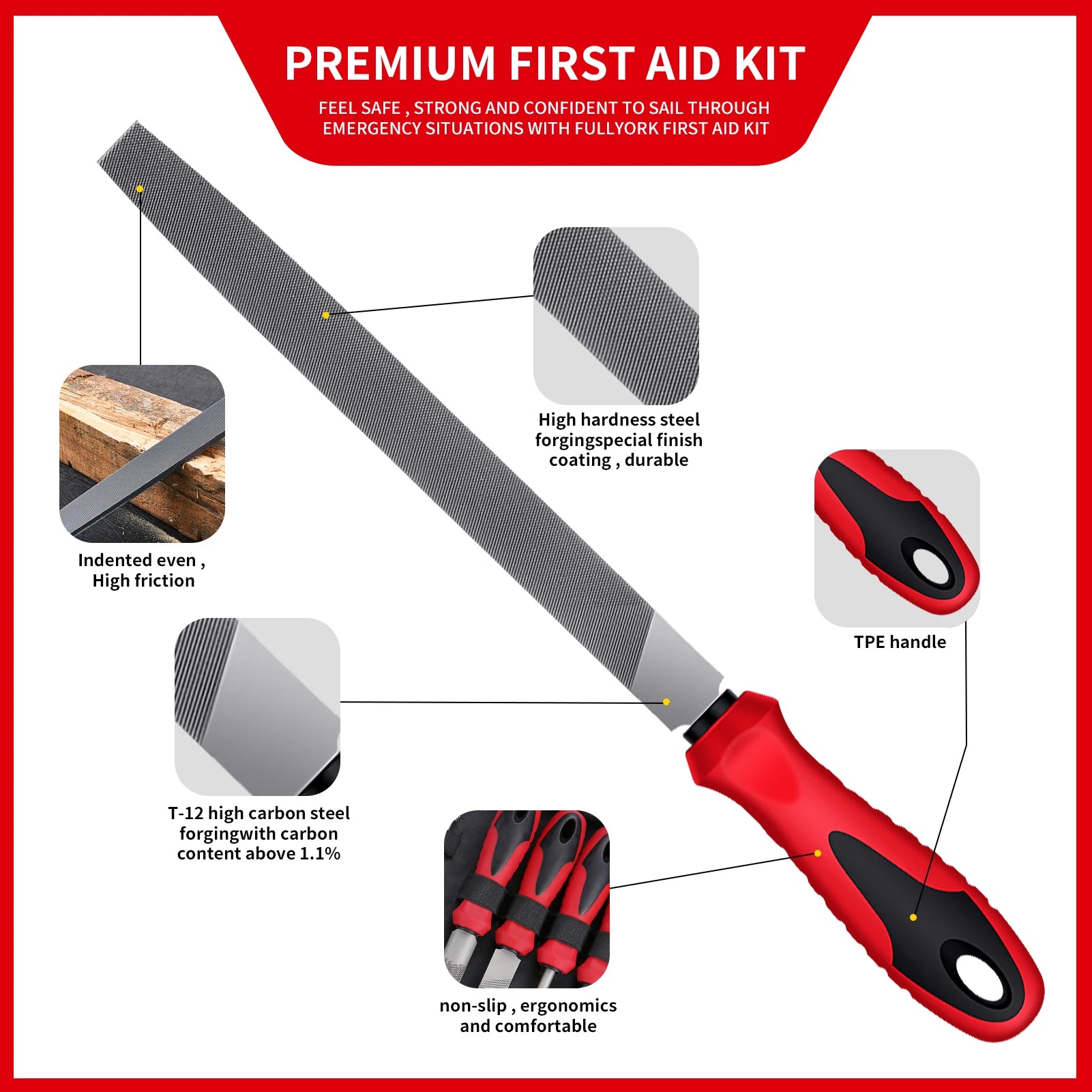 57pcs metal & wood file rasp set,grade t12 forged alloy steel half-round/round/triangle/flat 4pcs large tools 14pcs