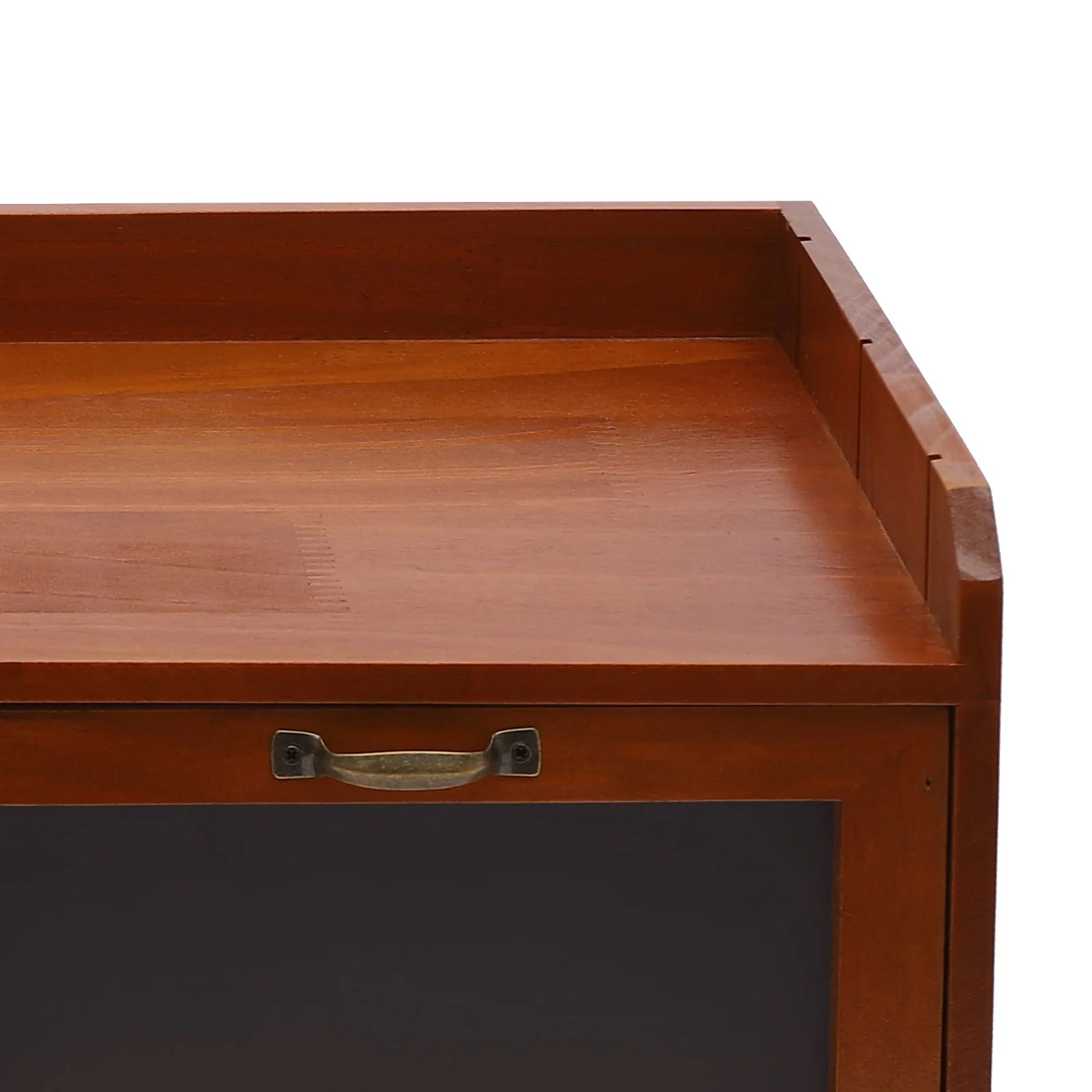 Drawer locker desktop organizing cabinet cosmetic jewelry storage box office supplies organizer chest - chocolate