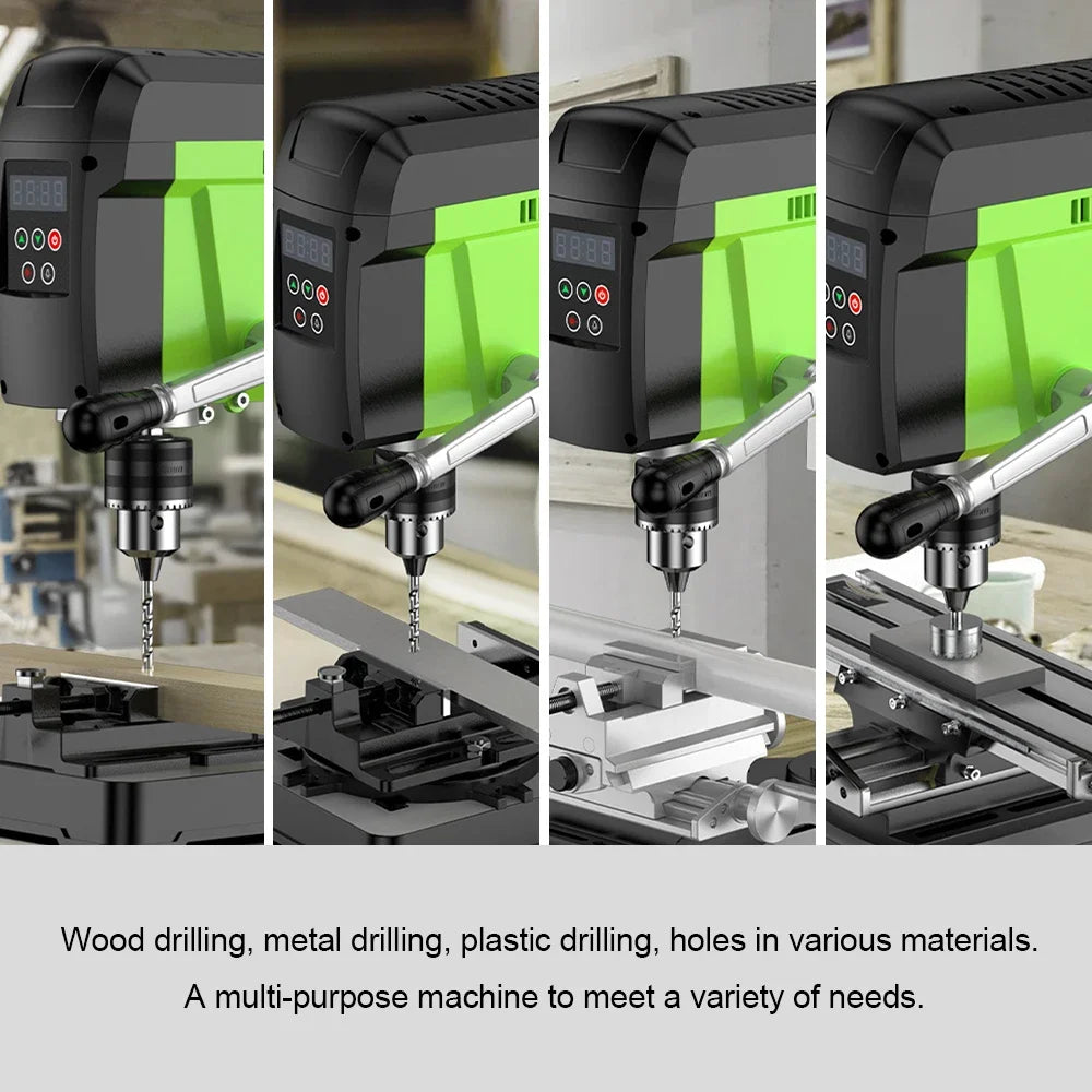 Allsome mini bench drill drilling machine variable speed chuck 1-16mm for diy wood metal electric tools