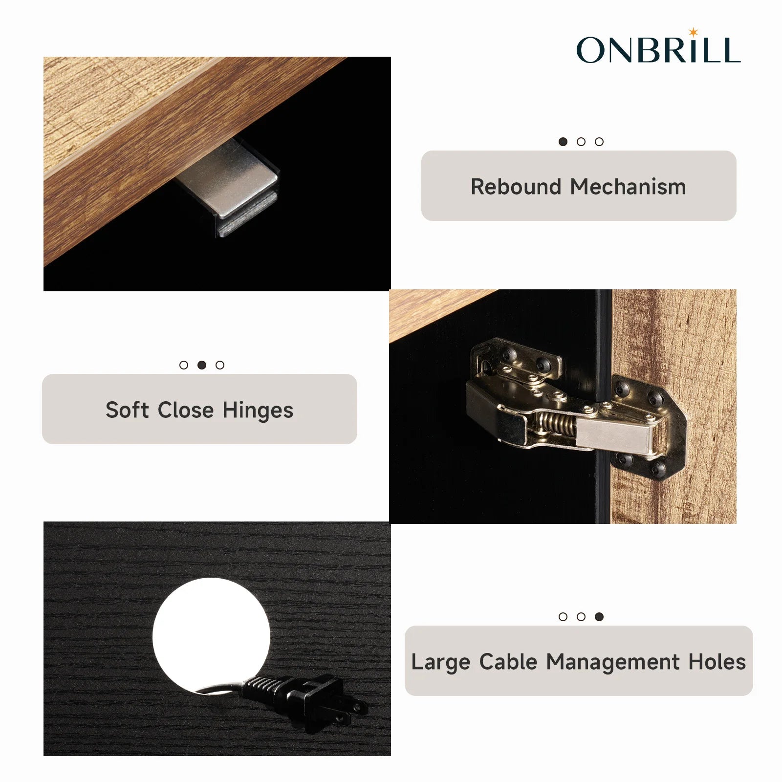 65 inch tv stand living room console mid century modern entertainment media center with storage and led lights - united