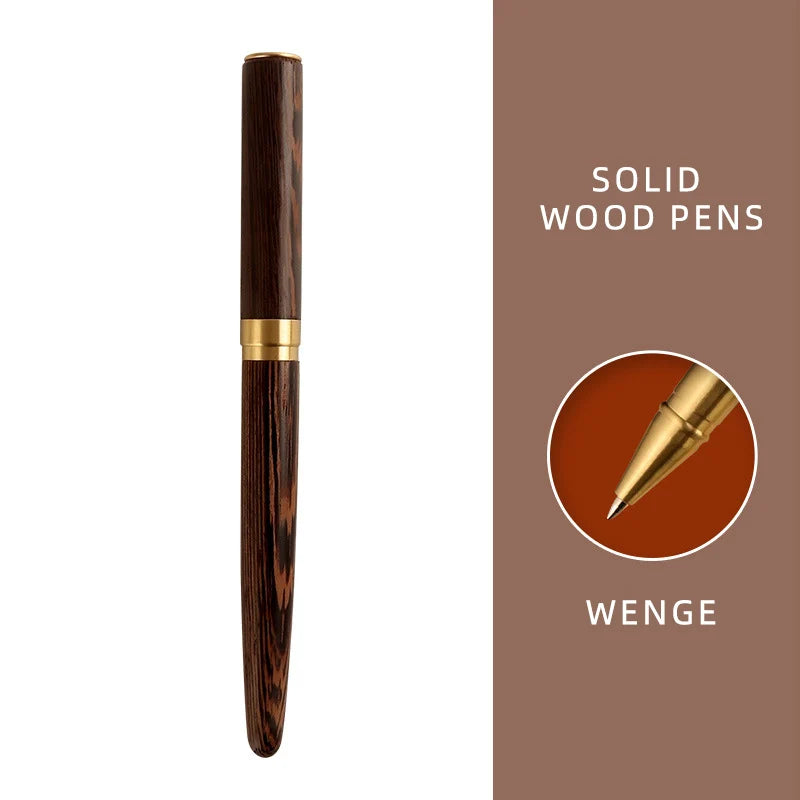 Fashion sandalwood wood gel pen high quality natural wooden signature pens minimalist design for writing school