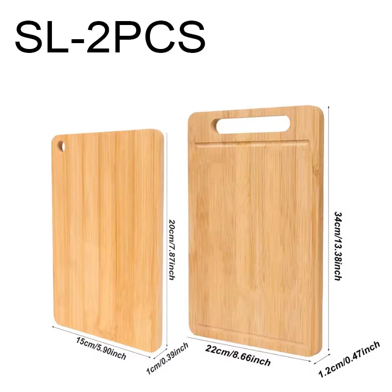 Kitchen wooden chopping boards cutting board double-sided available thick perfect for and dining room - sl-2pcs