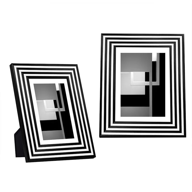 Modern nordic luxury solid wood picture frame - 6 inch 7 10 photo decorative tabletop display home decor - d