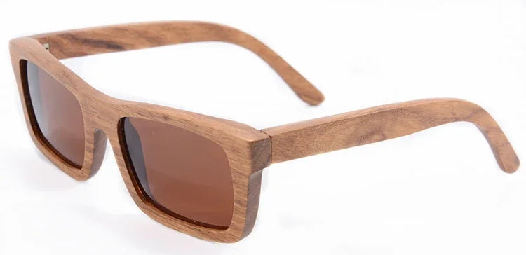 Handmade bamboo wood sunglasses square wooden frame polarized sun glasses for unisex lovers fashion eyeglasses gafas de