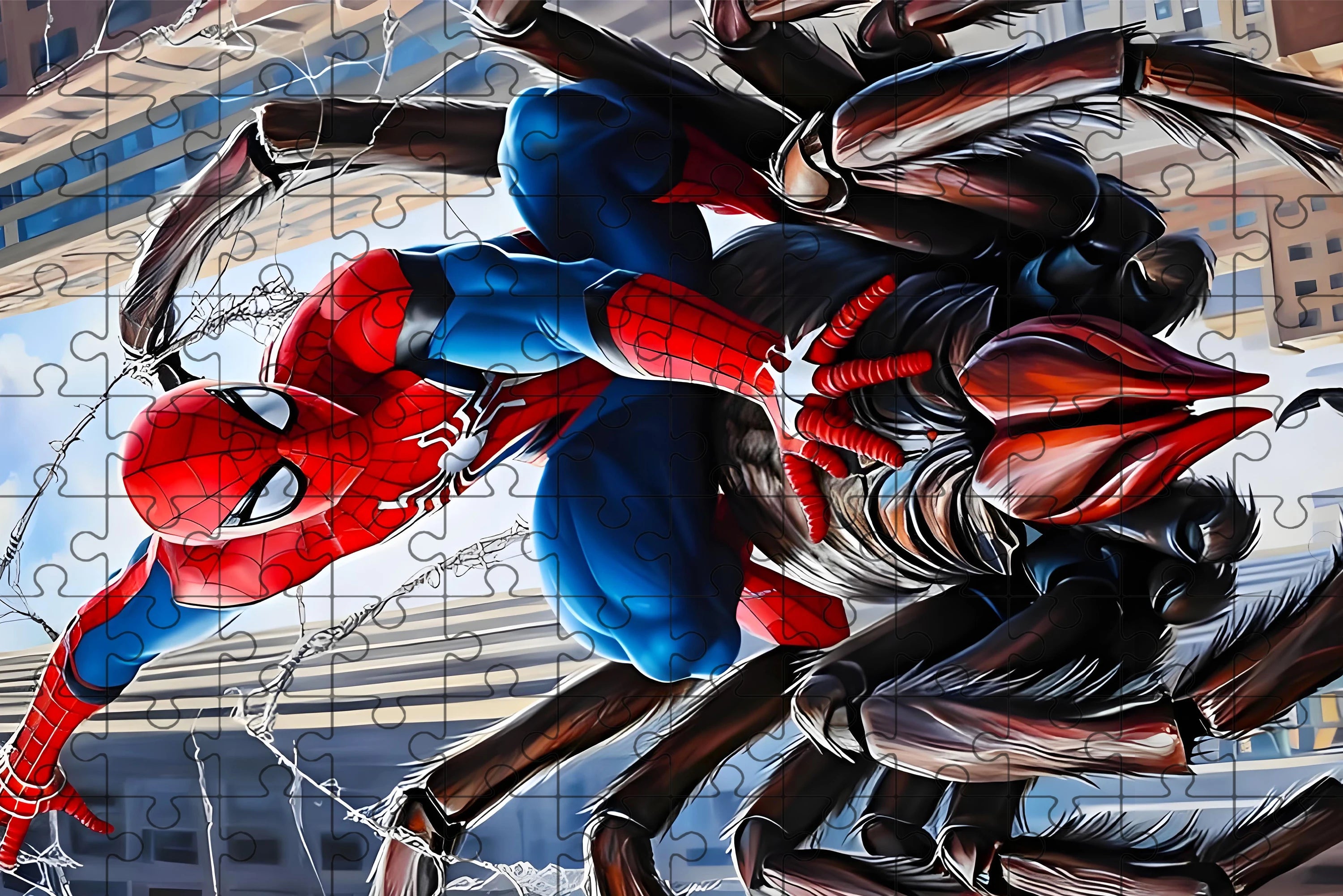 108/200/300/500/1000pcs spider man puzzles gifts wooden high-quality floor puzzle - 108pieces-f