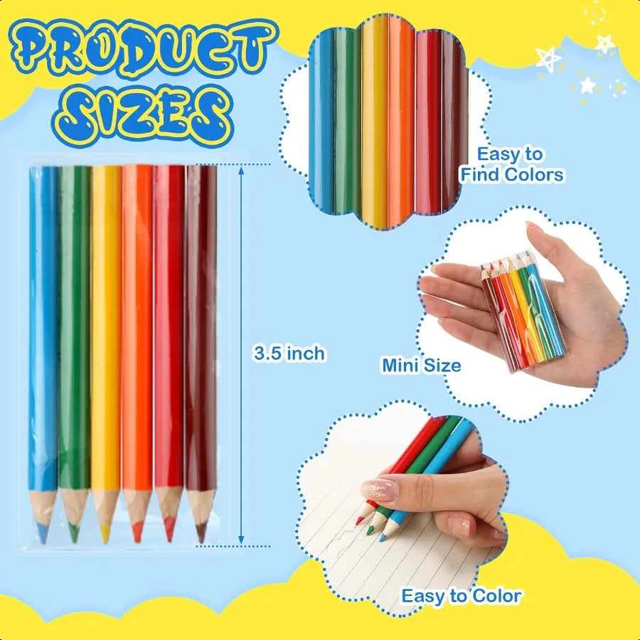 100 sets mini colored pencils 3.5 inch portable short color pencil bulk coloring pre sharpened drawing f - united states