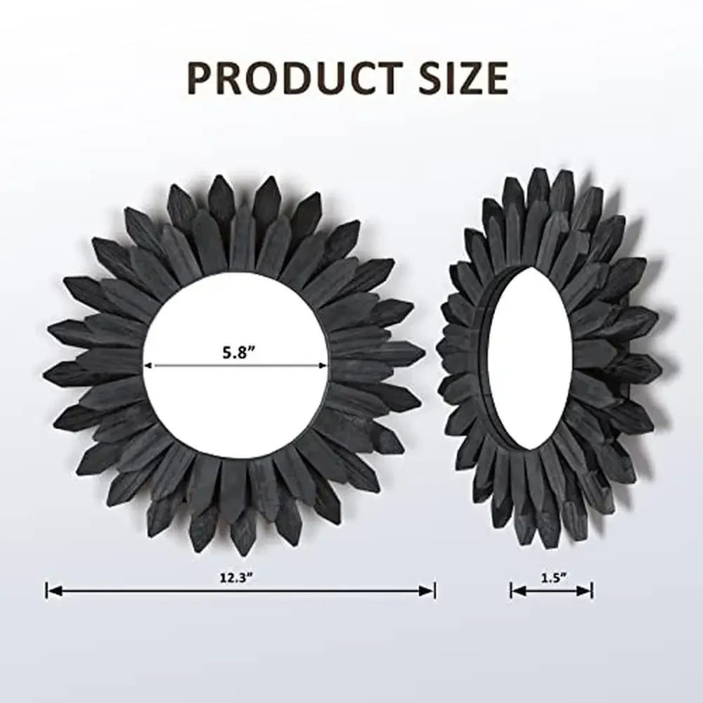 Rustic wood boho decorative mirror set 12 inch farmhouse wall bedroom living room entryway decor - united states