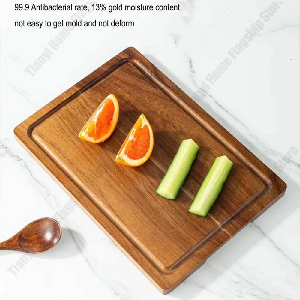 Acacia wood cutting board thickened chopping home large size for meat vegetables fruit and cheese kitchen tools