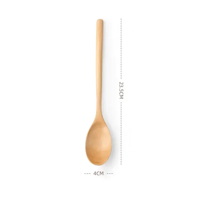 1/2pcs wooden spoon kitchen cooking utensil tools soup tea tableware catering tool coffee honey - camel / australia