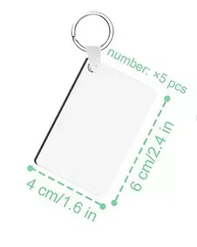 Free shipping 40pcs/lot wholesale custom wood mdf keychain sublimation blanks for gifts - rectangle - key chain