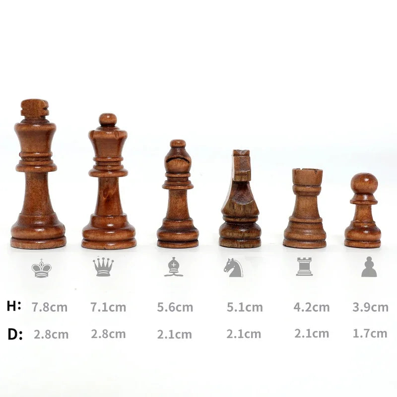 3-in-1 board multiple modes 40x40cm luxury knight checkers chess backgammon foldable intellectual entertainment game