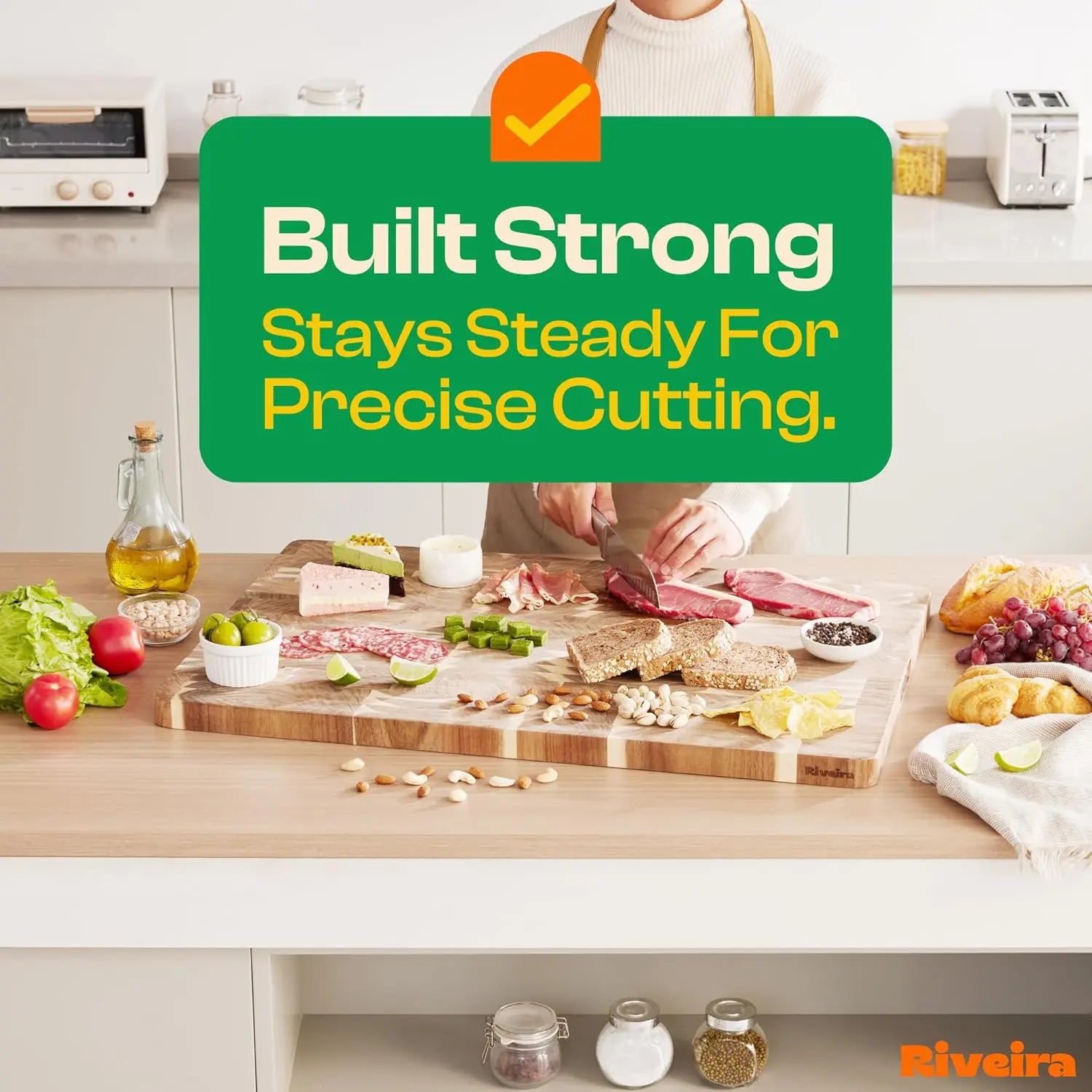 Natural wood cutting boards for kitchen decor – innovative juice groove acacia board - united states