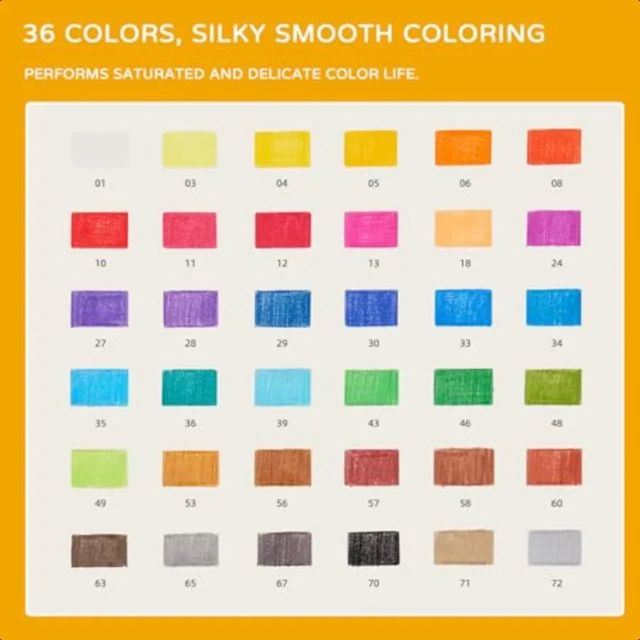 Kalor 36 premium color mechanical pencil set refillable soft lead cores count pack of 1 box drawing sketching pens pai