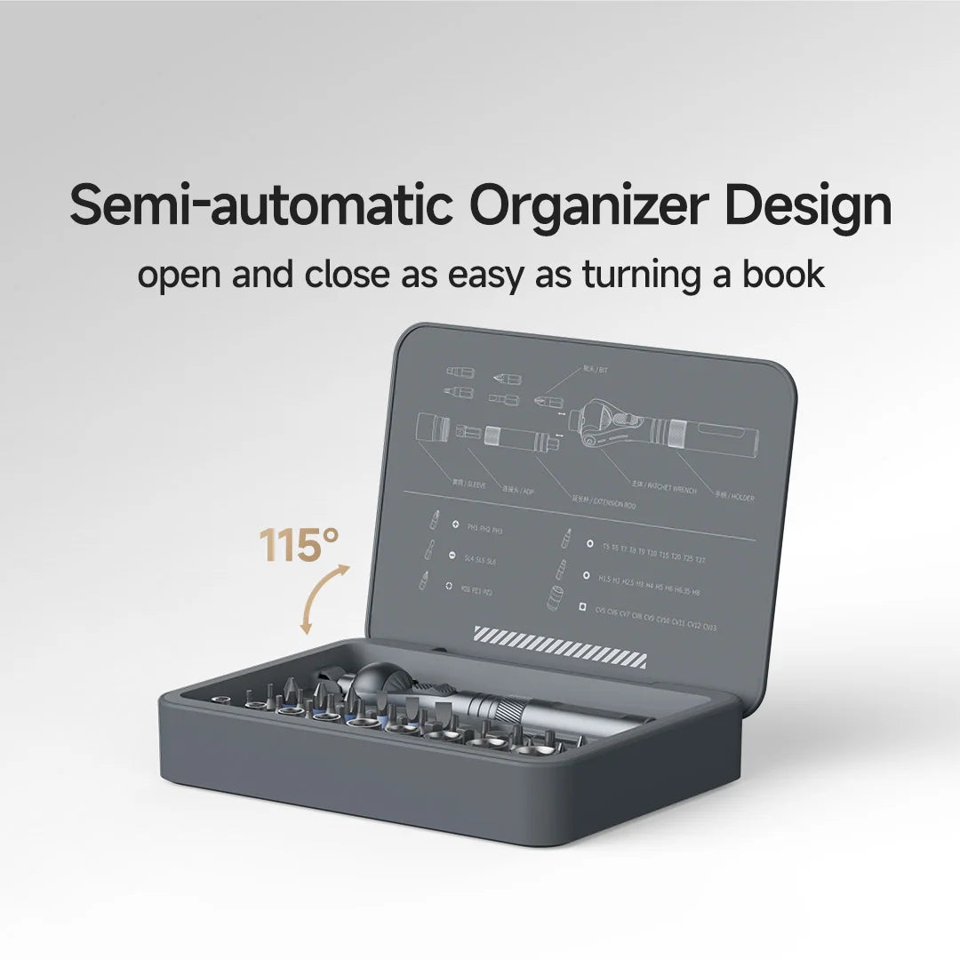 Vman 40-in-1 multi-function ratchet screwdriver kit with magnetic bits – mini repair tool set for pc iphone & home