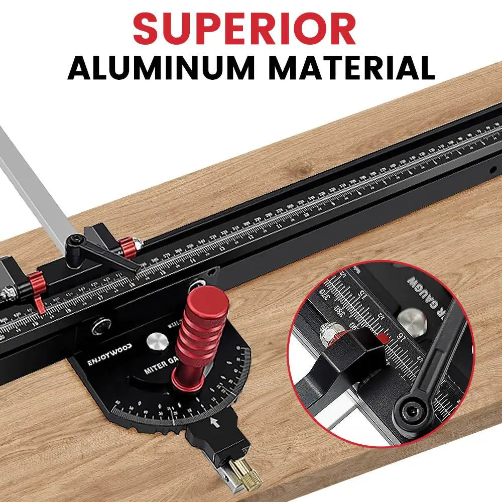 Enjoywood woodworking 0-60 degree angle miter gauge 600-1200mm extended fence for table saw router precision setting