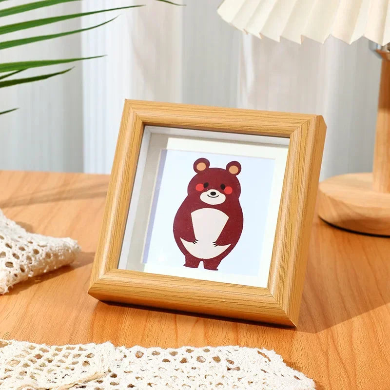 2025 autumn and winter new wooden square photo frame,storage frames for wedding party picture frame,home decor