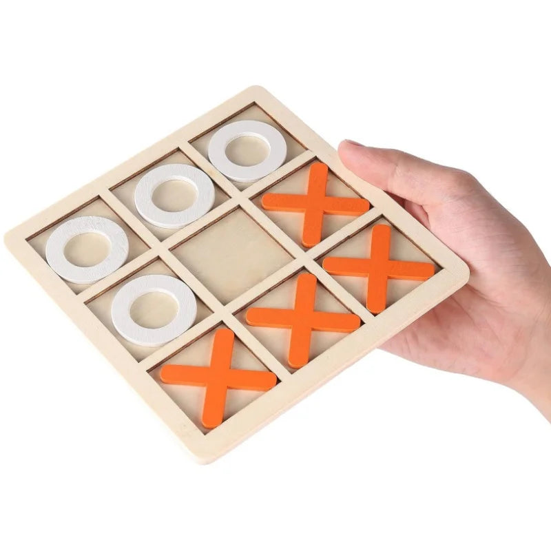 Xo tic tac toe wooden board game table toy parent-child interactive fun children puzzle toys for birthday party