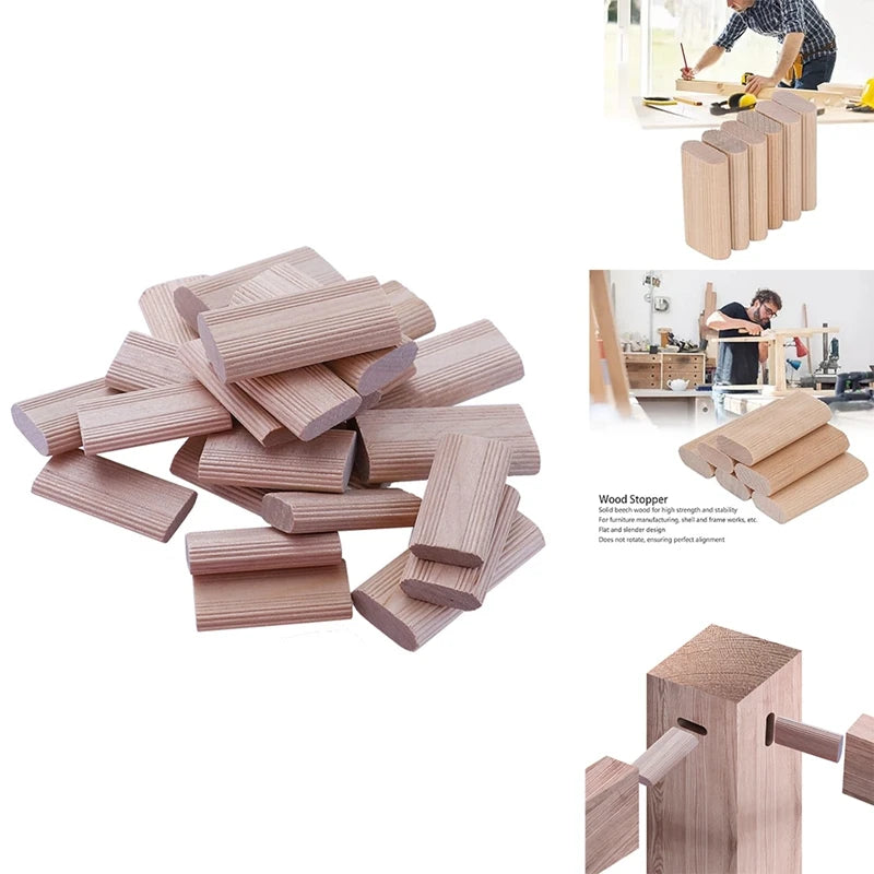 50 pieces of 6mm domino wooden dowel connectors beech wood plugs woodworking furniture splicing durable easy
